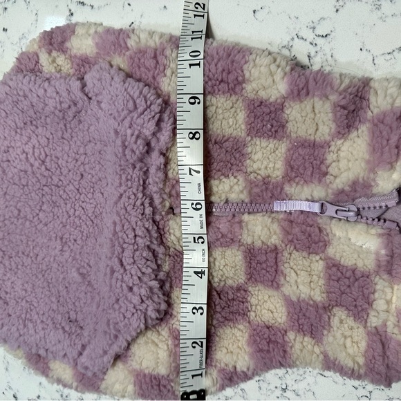 Top Paw Dog Sherpa Plaid Checkered Jacket - Picture 4 of 6